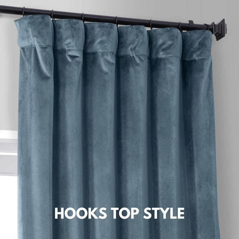 Luxury Velvet Curtains With Blackout and Cotton Liner Options With Back Tab, Grommet, Rod Pocket & Hooks Top Heading Style Options
