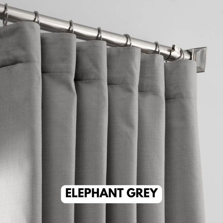 Linen Curtains Thick Weave Slub Textured Fabric With Blackout or Cotton Liner As Per Selection