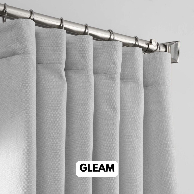 Linen Curtains Thick Weave Slub Textured Fabric With Blackout or Cotton Liner As Per Selection