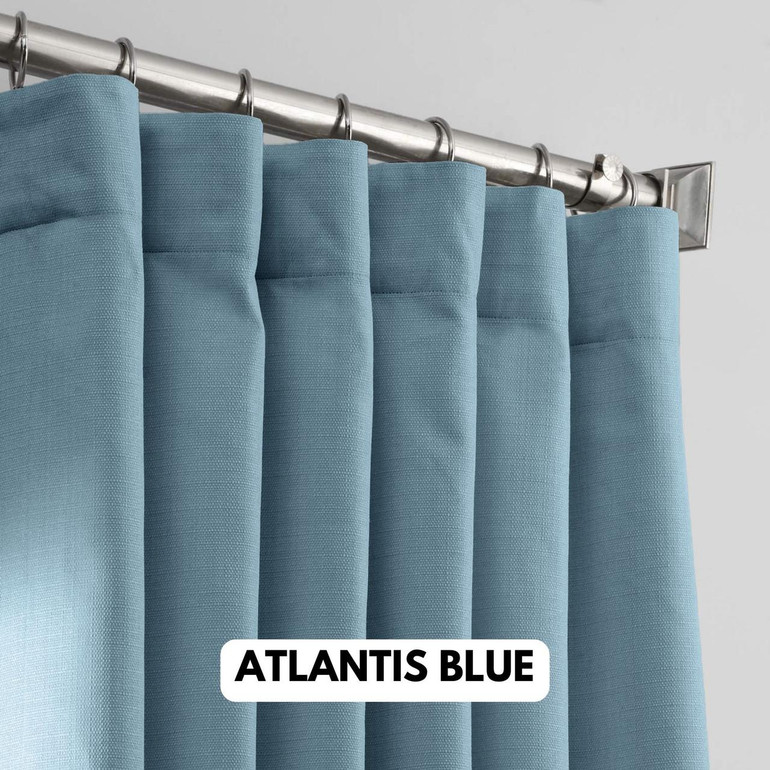 Linen Curtains Thick Weave Slub Textured Fabric With Blackout or Cotton Liner As Per Selection