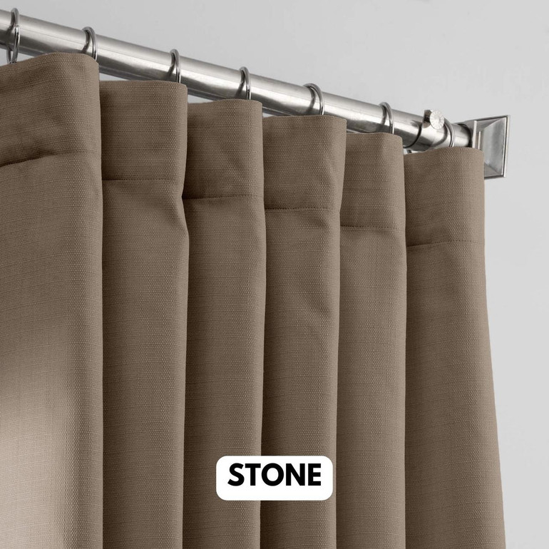 Linen Curtains Thick Weave Slub Textured Fabric With Blackout or Cotton Liner As Per Selection