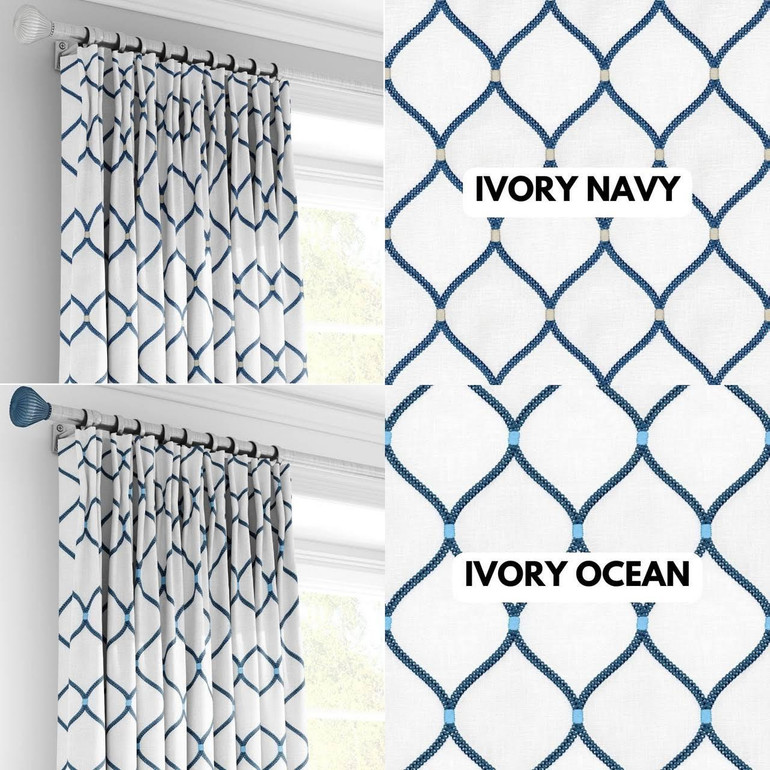 Elegant Triple Pinch Pleated Linen Curtains - Customizable Blackout or Light Filtering Options. Sold Individually or in Pairs