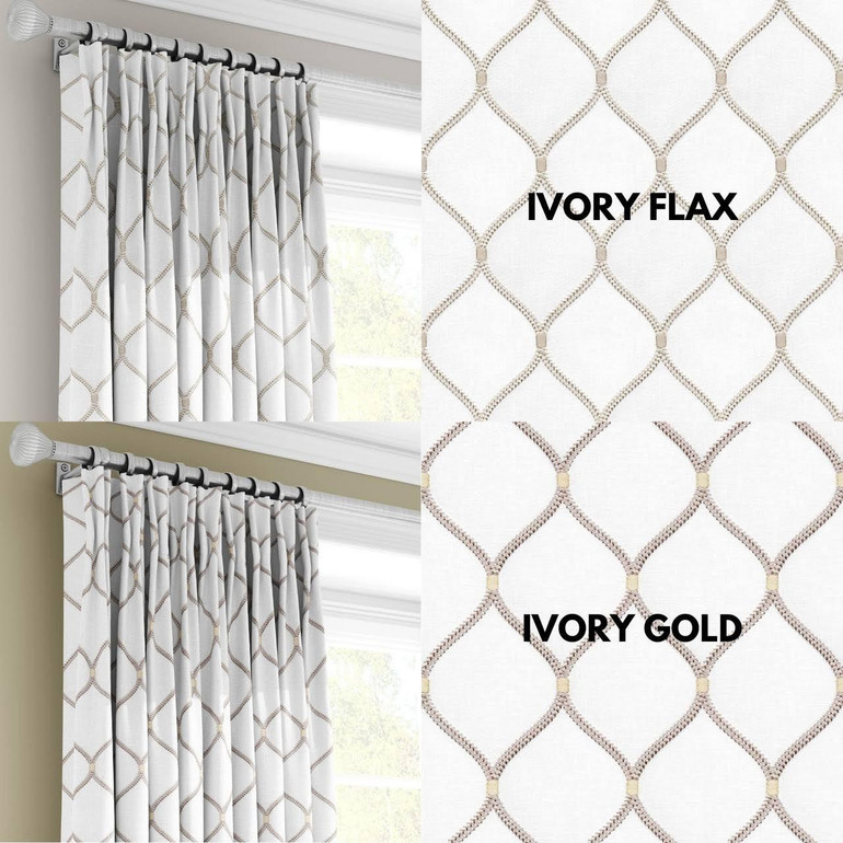 Elegant Triple Pinch Pleated Linen Curtains - Customizable Blackout or Light Filtering Options. Sold Individually or in Pairs