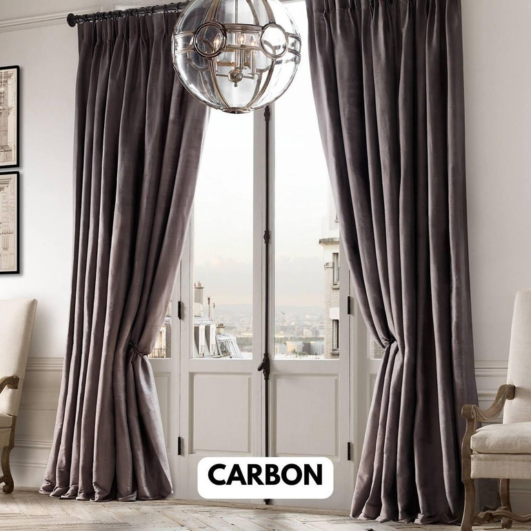 Handmade Luxury Raw Silk Curtains | Dual Pinch Pleated | Light Filtering/Blackout Liner | Custom Made to Measure | Single Curtain or Set of 2