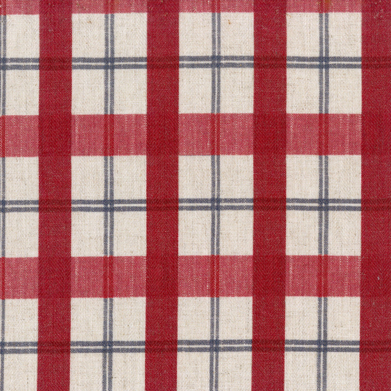 Organic Linen Pinch Pleated Farmhouse Checks Curtains With Blackout or Light Filtering Liner