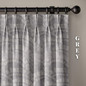 Dual Pinch Pleat Boho Textured Linen Curtains | Natural, Grey, Olive, Taupe | Custom Made Drapes | The Organic Habitat