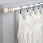 Adjustable Curtain Rod | White | Hand Painted Finials | 24-144 Inch | Includes Hardware