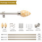 Adjustable Curtain Rod | Silver | 19mm | Iridescent Finials | 24-144 Inch | Includes Hardware
