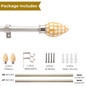 Adjustable Curtain Rod | Silver | 19mm | Iridescent Finials | 24-144 Inch | Includes Hardware