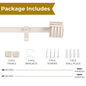 White Curtain Rod | Decorative Finials | 24-144 Inch | Adjustable | Hardware Included