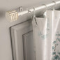White Curtain Rod | Decorative Finials | 24-144 Inch | Adjustable | Hardware Included