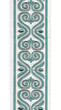 Ornate Scroll Cotton Canvas Trim | 4 Inch | Wide Embroidered Border | 7 Colours | By The Yard