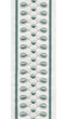 Geometric Teardrop Cotton Canvas Trim | 4 Inch | Wide Embroidered Border | 3 Colours | By The Yard