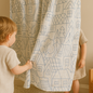 Embroidered Linen Curtains for Kids – Village House Design – 5 Colors – Blackout or Cotton Lined – Custom Sizes – Rod or Track Compatible