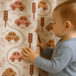 Linen Kids Curtains with Car & Road Print – Custom Sizes, Blackout or Light Filtering