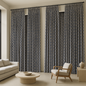 Geometric Jacquard Cotton Curtains – Blackout or Light Filtering – 7 Colors | The Organic Habitat