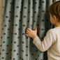 Anchors Away Kids Cotton Curtains – Blue Striped Nautical Drapes, Custom Blackout or Light-Filtering