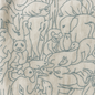 Forest animals embroidered pure organic linen curtains for kids room and nursery