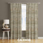 Organic Linen Pinch Pleated Curtains - Blackout or Light Filtering Liner - Abstract Textured Pattern - Single or Set of 2