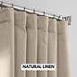 Linen Curtains Thick Weave Slub Textured Fabric With Blackout or Cotton Liner As Per Selection