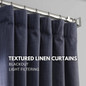 Linen Curtains Thick Weave Slub Textured Fabric With Blackout or Cotton Liner As Per Selection