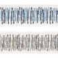 Stripe Embroidered Cotton Canvas Trim Border Tape Ribbon For Curtains and Home Textiles 4 Inches Wide Sold By the Yard/Meter