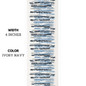 Stripe Embroidered Cotton Canvas Trim Border Tape Ribbon For Curtains and Home Textiles 4 Inches Wide Sold By the Yard/Meter