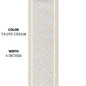 Geometric Arrow Shape Embroidered Decorative Trim Tape Border Ribbon For Sewing on Curtains Cushions and Home Textiles 4 Inches Wide Sold By the Yard/Meter