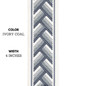 Geometric Arrow Shape Embroidered Decorative Trim Tape Border Ribbon For Sewing on Curtains Cushions and Home Textiles 4 Inches Wide Sold By the Yard/Meter