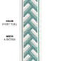 Geometric Arrow Shape Embroidered Decorative Trim Tape Border Ribbon For Sewing on Curtains Cushions and Home Textiles 4 Inches Wide Sold By the Yard/Meter