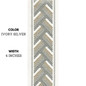 Geometric Arrow Shape Embroidered Decorative Trim Tape Border Ribbon For Sewing on Curtains Cushions and Home Textiles 4 Inches Wide Sold By the Yard/Meter