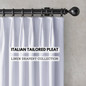 Organic Linen Tailored Pleat Curtains | Blackout/Light Filtering Options | Single or Set of 2 | Custom Sizes Available