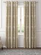 Luxurious Linen Curtains with Damask Woven Pattern - Blackout or Light Filtering Liner | Single Piece or Set of 2 | Available in Beige, Tan, and Brown - Elegant Window Treatments for Stylish Home Décor