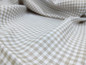 White and Taupe Pattern Organic 100% Hemp Fabric - 58 Inches Wide, 135gsm | Ideal for Shirts, Dresses, Garments, Curtains, and Home Furnishing - Timeless Style, Eco-Friendly Craftsmanship