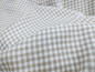 White and Taupe Pattern Organic 100% Hemp Fabric - 58 Inches Wide, 135gsm | Ideal for Shirts, Dresses, Garments, Curtains, and Home Furnishing - Timeless Style, Eco-Friendly Craftsmanship