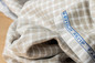 Taupe Checks Organic Hemp Fabric - 58 Inches Wide, 135gsm | Perfect for Shirts, Dresses, Nightwear, Curtains, and Home Furnishings - Sold by the Yard.