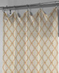 Taupe Beige Linen Sheer Curtains with Earthy Orange and Yellow Spiral Embroidery | Customizable Sizes | Elegant Window Décor