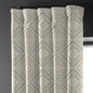 Cream, Taupe & Sage Green Geometric Diamond Linen Curtains | Light Filtering/Blackout | Single/Set of 2 | Custom Sizes Available