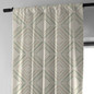 Cream, Taupe & Sage Green Geometric Diamond Linen Curtains | Light Filtering/Blackout | Single/Set of 2 | Custom Sizes Available