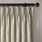 Luxury Linen Dual Pinch Pleat Curtains | Geometric Weave | Blackout, Light Filter Options