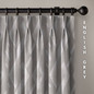 Luxury Linen Dual Pinch Pleat Curtains | Geometric Weave | Blackout, Light Filter Options