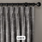 Luxury Linen Triple Pinch Pleat Curtains with Abstract Woven Texture | 6 Colors | Blackout or Light Filtering Liner | Customizable Widths and Lengths