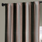 Farmhouse-Style Organic Linen Stripe Curtains with Cotton or Blackout Liner | Dark Green and Off White
