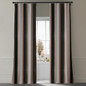 Farmhouse-Style Organic Linen Stripe Curtains with Cotton or Blackout Liner | Dark Green and Off White
