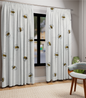 Organic Linen Honey Bee Curtain Fabric - 54" Wide, 320 GSM, Sustainable & Eco-Friendly