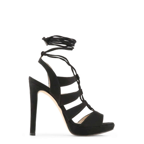 Made in Italia Flaminia Nero sandals women's black synthetic suede strappy heels with 12.5 cm heel accessorella.