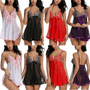 Women's Sexy Lingerie Babydoll Sleepwear Underwear Lace Dress G-String Nightwear