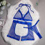 Bikini Fashion Sexy Lingerie Mesh See-through Sexy Soft Women's Three-Piece Suit