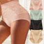 High Waisted Underwear  Women Lingerie Panty Pack Cotton Knickers 4 Pack Cotton Women's Breathable Panties