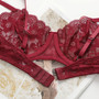 Viomisha Sexy Floral Lace Lingerie for Women – Sheer Bra and Panty Set with Underwire Push Up